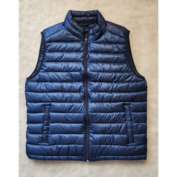Aeropostale Navy Blue Puffer Vest Quilted Lightweight Size Medium - Picture 2 of 6